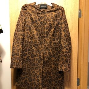 Leopard Shift Coat - Size M